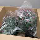 Yunlly Set of 2 Artificial Boxwood Topiary Ball Tree Fake Bushes Shrubs Outdoor Faux Plant with Ground Spike Flowers UV Resistance Greenery for Front Porch Garden Patio Indoor(Purple,27x18inch)