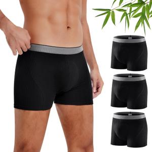 Carer 3 Pack Incontinence Underwear for Men, Washable Reusable Mens Incontinence Boxer Briefs with 160ml Absorbency for Bladder Leakage Daily Protection, Small (Black)