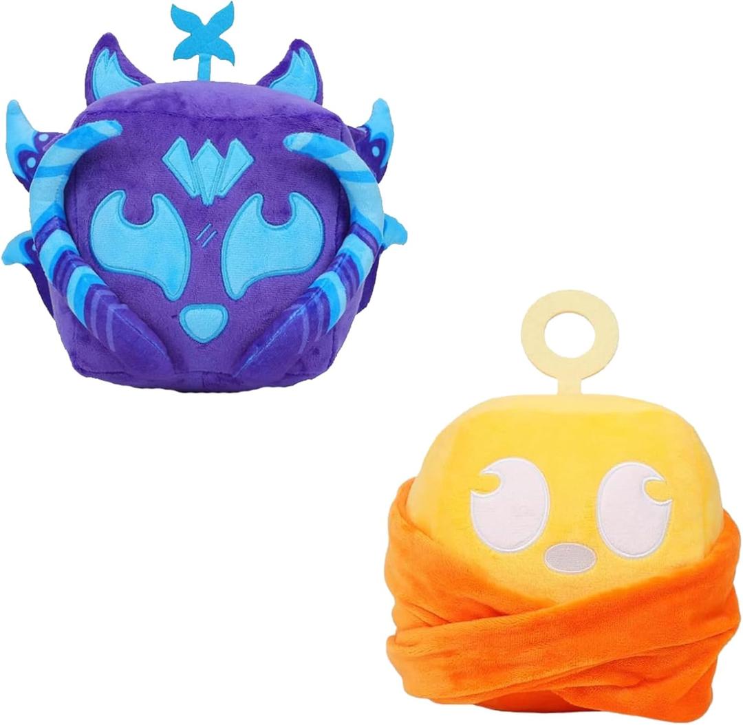 B-lox Fruits Pillow 2pc 7in Fruits Plush Hugging Plush Squishy Pillow Gifts for Soft Home Decor Kawaii (One Size, Style3)