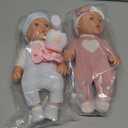 Enjoyin 12'' Twins Baby Doll Playset with Accessories Includes Boy and Girl Dolls, 2 Powder Bottles, and 2 Pacifiers, Ideal Gift for Children Age 3+