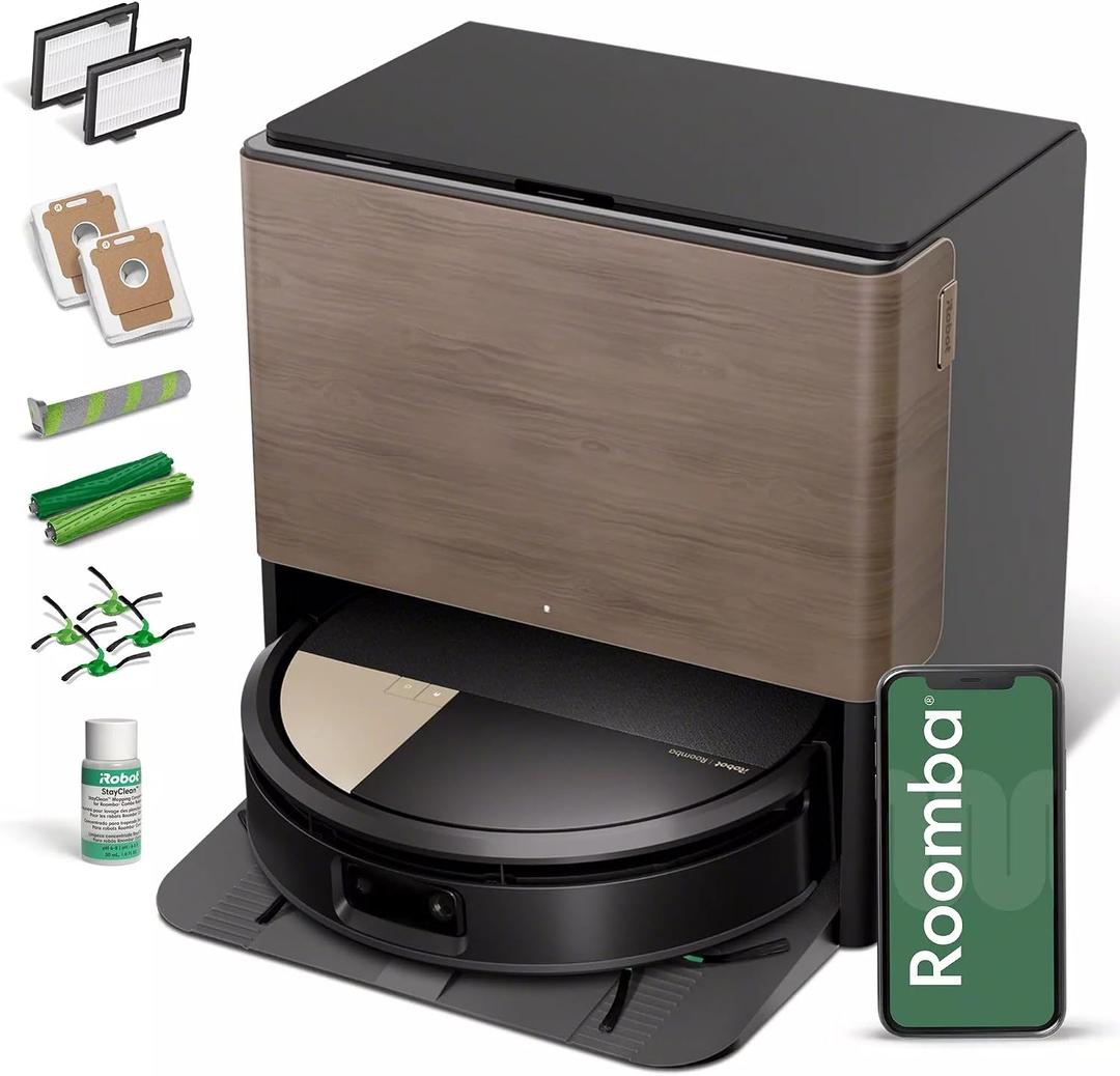 iRobot Roomba Max 705 Combo Robot Vacuum & Mop + AutoWash Dock Extending Cleaning Roller Mop, Retractable Cover, Dual Brushes, Self-Empties, Heat-Washes & Dries, Avoids Obstacles, LiDAR