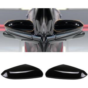 Moonlinks Compatible with 2016-2021 Honda Civic Side Mirror Cover Replacement,Glossy Black LH & RH Side Door Rearview Mirror Cap Trim for 10th Gen Civic,2019-2022 Insight,(1 Pair)