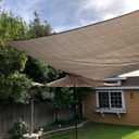 Shade Sail Sun Shade Cloth 6'6"x9'9" Rectangle Outdoor Canopy Outside Sunshade Awning Cover Privacy Screen Net UV Block for Patio Pergola Gazebo Porch Backyard Lawn Garden Outdoor Activities