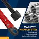 Plumbing Tools, Useful Angle Wrench Set for Quickly Removing and Tightening Compression Nuts and Angle Stops in Tight Spaces, Plumbers Wrench Angle Stop Wrench Set Makes Plumbing Jobs Easier (Red)