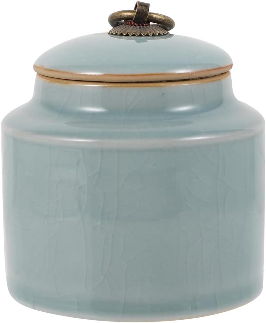 ABOOFAN Ceramic Storage Canister 13.5 Oz Porcelain Kitchen Jar with Airtight Lid for Coffee Tea Sugar Food Organization Desktop Storage Box