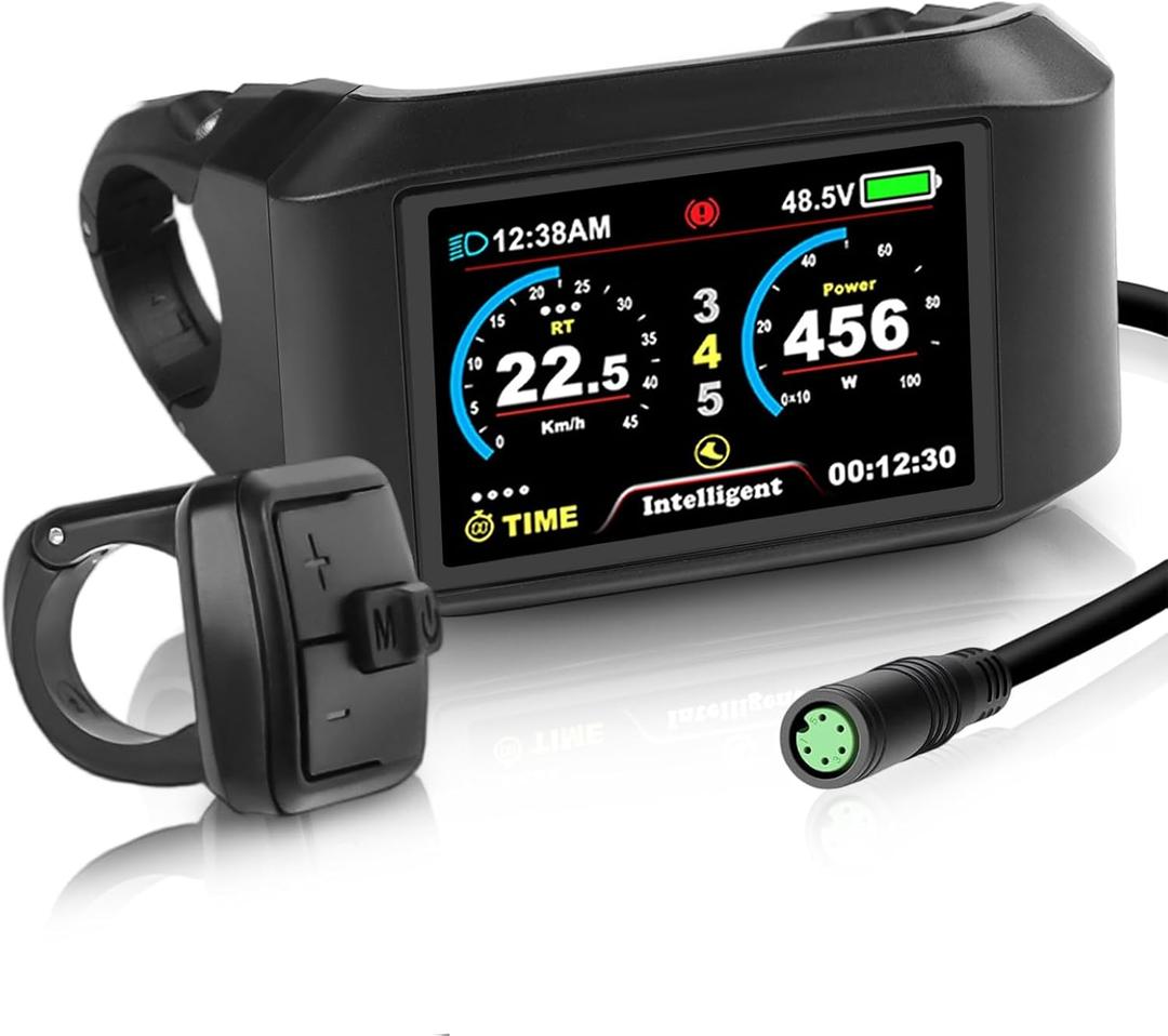 5Pin Female Ebike LCD 750C Display Fit for Bafang BBS01B BBS02B Drive Motor, for G320 / G340, CAN-Bus Communication UART Protocol, 24V/36V/48V Compatible, Bike Computer