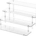 4 Tier Acrylic Display Risers, Clear Perfume Organizer, Cupcake Stand