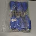 Sea Team 6-Pack Artificial Glitter Poinsettia, Magnolia Flower Sticks, Christmas Flower Ornaments, Floral Stems, Picks, Branches, Xmas Tree Decorations for Holiday, Party, Wedding, 10-inch, Blue