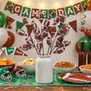 6 Pcs Football Picks Decoration Football Table Toppers for Sports Game Day Birthday Party Vase Filler Craft Wreath