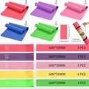 Hoolerry 36 Pieces Yoga Mats Sets Includes 12 Pcs Yoga Mats Bulk 68” x 24” x 6mm Thick Exercise Mat Non Slip 12 Resistance Bands 12 Carrying Straps for Women Girls for Gym Pilates