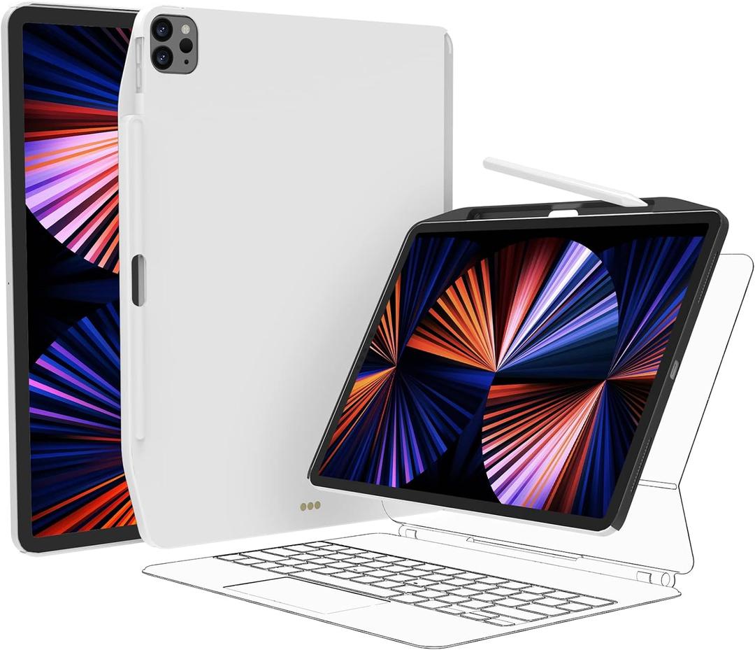 SwitchEasy CoverBuddy Case for 2018-2022 11" iPad Pro / 2020-2022 10.9" iPad Air 4 & 5 with Pencil Holder - Works with Magic Keyboard, Smart Keyboard Folio (Keyboard Not Included) - White