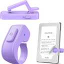 Page Turner Ring for Kindle,Remote Control for iPhone iPad Android Tablets E-Readers,Clicker Page Turner for Kindle Accessories for Camera Video Record&Shutter Selfie (Purple)