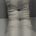 SUNROX LokGrip Non Slip Tufted Memory Foam Bench Cushion, FadeShield Water Resistant Durable Thicken Outdoor/Indoor Bench Seat Pads 42x16x4 inch, Cream 