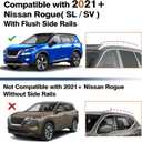 Wonderdriver Lockable Roof Rack Cross Bars 260lb Compatible with Nissan Rogue 2021-2026 (with Flush Roof Rails), Heavy Duty Aluminum Roof Rails Crossbars Cargo Canoe Black Rooftop Carrier Luggage
