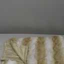 Peluche Lux Faux Fur Blanket - Luxurious Cuddle and Swaddle for Newborn - Soft Plush Blankey - Fuzzy Baby Blankets for Boys & Girls (Champagne and Natural, 29" x 36")