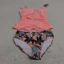 Eomenie Women's Swimsuit Tankini Tummy Control Bathing Suits Two Piece Full Coverage Slim Swim Suits with High Waisted Bottom,M