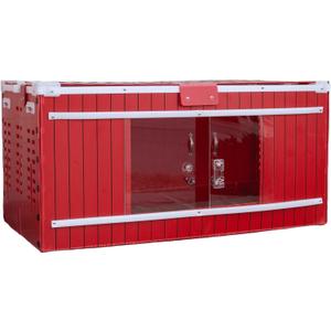 RentACoop Big Red Barn Chick Brooder with Absorbent Hatchling Liners, Jute Liner, LED Light, Security Latch