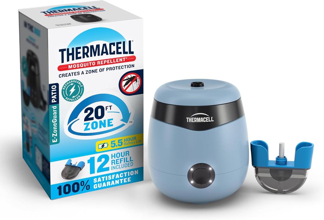 Thermacell E-Series Rechargeable Mosquito Repeller with 20 Mosquito Protection Zone; Bug Spray Alternative; Scent Free
