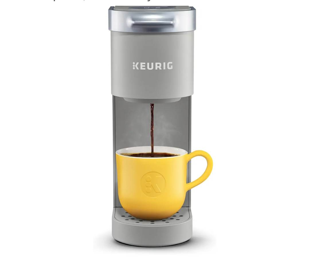 Keurig K-Mini Single Serve K-Cup Pod Coffee Maker, 6 to 12oz Brew size, with Cord Storage, Perfect for Small Spaces, Studio Gray