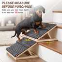 Dog Ramp for Stairs, Foldable Wooden Dog Stair Ramp with Triangular Support, 3 Pack