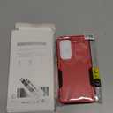 RMOCR Case for Samsung Galaxy S25, Full Body Heavy Duty Rugged Shockproof Protective Phone Cover with Lanyard Strap, Tempered Glass Screen Protector and Camera Lens Cover, Red