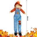 Shappy 60 Inch Large Fall Scarecrow Sitter Halloween Decoration Country Charm Harvest Outdoor Indoor Sitting Scarecrow for Garden Home Yard, Boy Style