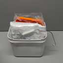 Heated Chicken Waterer, Poultry Water Heater for Winter with 4-Nipple, Thermostatically Controlled, 4 Adjustable Heights, Anti-Freezing Watering System for Coop Accessories (Orange, 7L)