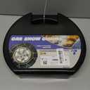 Snow-Chains Auto Fixing 1 Min Quick Fit Easy Installation Tire-Chains, Portable Reusable Universal Emergency Tire Traction Chain for Passenger Car, Pickup Trucks and SUV - Set of 2 (HKN-80)