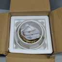 Mkono Ceramic Hanging Planter of Shallow 8 Inch and Deep 6 Inch for Indoor Outdoor Plants, Set of 2 Modern Plant Pot Geometric Porcelain Hanging Basket with Polyester Rope Hanger