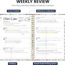 2 x 2026 Planner, Weekly and Monthly Planner for Women, January 2026 - December 2026, Hardcover 2026 Calendar Planner Book with Tabs, Inner Pocket, Spiral Bound, Perfect for Office Home School Supplies - A5 (6.3" x 8.5"), Petite Blooms