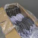 Tonswachic Pack of 50 Coat Hangers, Space-Saving Plastic Clothes Hangers, Non-Slip, 0.2 Inches Slim, 360 Swivel Silver Hook for Shirts, Pants & Wet/Dry Garments, Light and Dark Gray