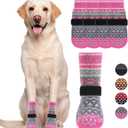 KOOLTAIL Dog Socks Shoes for Hot Pavement, Breathable & Warm Winter Dog Booties to Prevent Licking Paws for Large Senior Dogs, Non Slip Grippy Pet Boots & Paw Protectors for Hardwood Floor (Large(4 Pack)