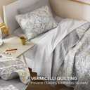 Comfort Spaces Boho Quilt Set Twin Reversible Vermicelli Quilting Twin Size Bed, All Season, Lightweight, Coverlet Winter Layer Bedding, Shams, Gloria, Twin/Twin XL Grey/Yellow 2 Piece
