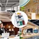 YEXEXINM 3 Pack 5 Tier Brochure Holder 12x13 Inch Acrylic Literature Display Stand Holds 3 Brochures in One Row Clear Pamphlet Holder Display Stand for Flyers Booklets Table Signs Office Home Store