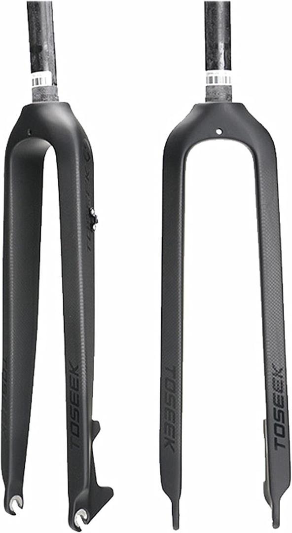 BestParts Full Carbon MTB Front Fork 1-1/8" 26/27.5/29" 3K T800 Fiber Rigid Disc Brake, 28.6mm Threadless Straight Tube Superlight Mountain Bike ForksUS Stock
