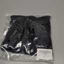 Rooscier Women's Ruched Lace Up Ruffle A Line Deep V Neck Short Sleeve Sexy Mini Dress (Black, S)