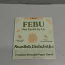 FEBU Swedish Dishcloths for Kitchen | 4 Pack Black Minimalist Reusable Paper Towels Washable | Swedish Dish Towels | Non-Scratch Cellulose Sponge Cloths | No Odor, Biodegradable Cleaning Cloths