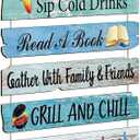 Capoda Deck Decorations Outdoor Deck Rules Sign Wall Art Porch Camping Summer Pool Dock Sign Plaque Camping Party Adventure Decor for Bar Campsite Cabin Tent Signs for Patio Backyard Outdoors Home