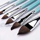 Sable Watercolor Brushes, 6pcs Professional Cat's Tongue Filbert Artist Paint Brushes for Watercolor, Acrylic & Oil Gouache