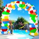 Shappy 9ft Beach Ball Inflatables Arch Summer Outdoor Decorations Build in LED Lights Summer Inflatables Arch Yard Decoration for Pool Beach Garden Lawn Party Decor, No Assembly Required