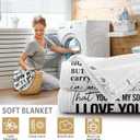 Gifts for Son from Mom Fathers Day Birthday Gifts to My Son Blanket Boys Christmas Valentines Day Gifts for Him Love Son Letters Printed Soft Throw for Bed Couch 60" x 50"
