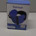 Travel Pillows for Airplanes, 360 Support Headrest Pillow with Eye Mask for Sleeping Long Flights, Travel Pillow for Car Road Trip, Car Headrest, Travel Accessories Stop Bobblehead, Black