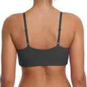 Comper Women's Thin Straps Stretchy Wirefree Workout Bras Lightweight Workouts Bralette with Adjustable Straps