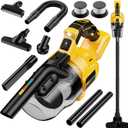 Cordless Vacuum for Dewalt Battery, 5 in 1 Lightweight Handheld Vacuum Cleaner with 500W Powerful Motor, 46 CFM Portable Hand Vacuum with Filtration HEPA for Floor, Carpet (Battery Not Included)