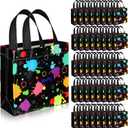 Sweetude 40 Pcs Glow in the Dark Gift Bags Glow Party Gift Treat Bag with Handles Non Woven Goodie Bags for Party