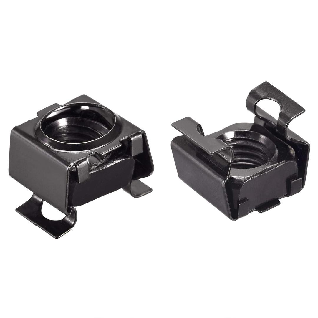 uxcell Snap-in Cage Nuts - M12 x 1.75mm Carbon Steel Metric Nut for Server Shelve Cabinet 10pcs