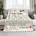 GEEMBI Gifts for Mom - Super Soft Fleece Throw Blanket for Couch Bed 60x80 in - Mother's Day Birthday Gifts for Women, Present for Mom Mama Mother-in-Law Stepmom from Daughter Son