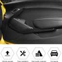 Carbon Fiber Interior V Door Panel Trim Cover Frame Decoration Interior Accessories for Chevrolet Camaro 2016-2023