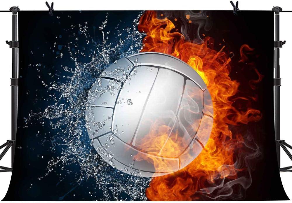 Photography Backdrop 10x7ft Water and Fire Collide Volleyball Background Photography Vinyl Photo Studio Props GEME718