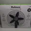 Holmes 18” Digital Stand Fan – 3-Speed, Adjustable Head Tilt, 75° Oscillation, 7.5-Hour Timer, Remote Control
